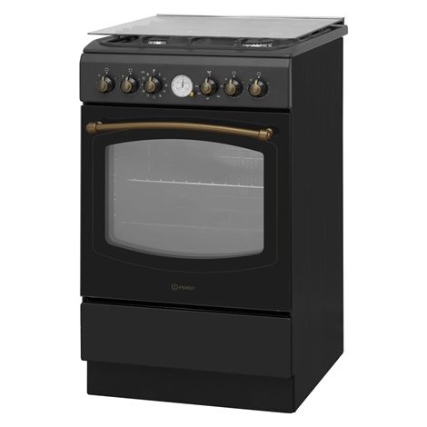 INDESIT | Cooker | IS5G8MHA/E | Hob type Gas | Oven type Electric | Black | Width 50 cm | Grilling | Depth 60 cm | 60 L - 3